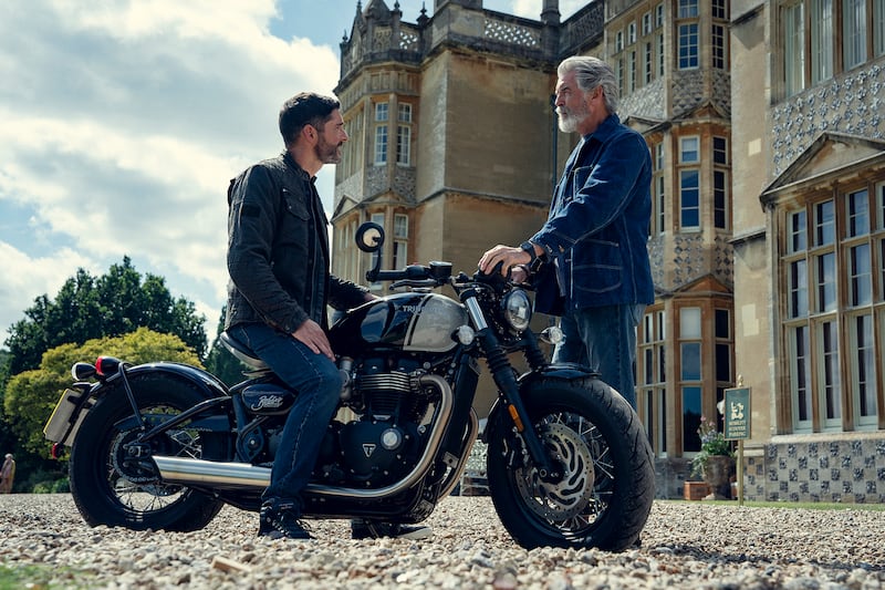 Pierce Brosnan and Tom Ellis.