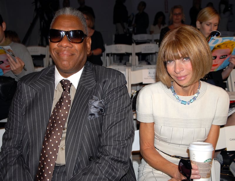 André Leon Talley (L) and Anna Wintour (R)