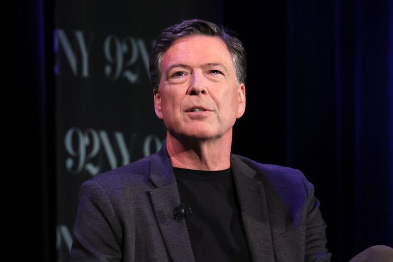 NEW YORK, NEW YORK - MAY 30: James Comey speaks onstage during Former FBI Director James Comey In Conversation With MSNBC's Nicolle Wallace at 92NY on May 30, 2023 in New York City. (Photo by Dia Dipasupil/Getty Images)