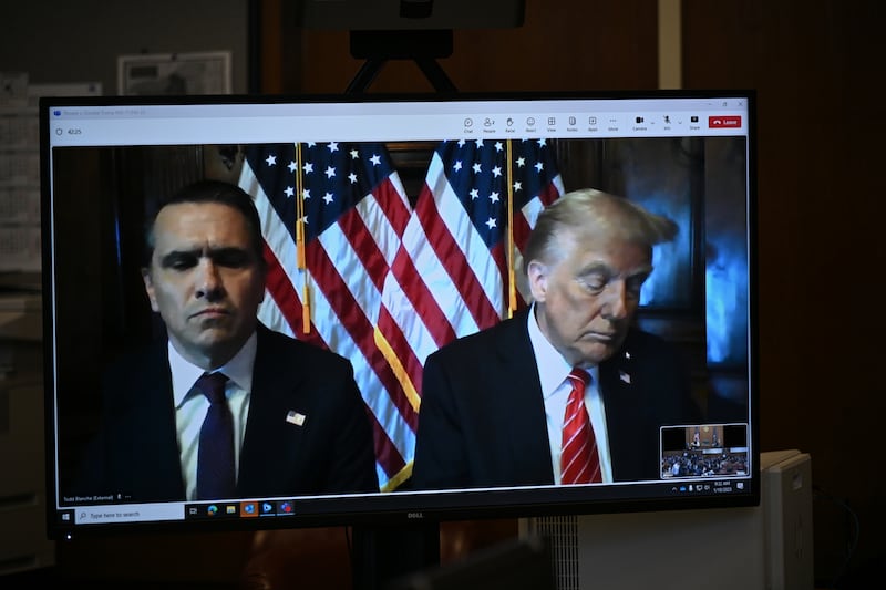 Donald Trump and Todd Blanche