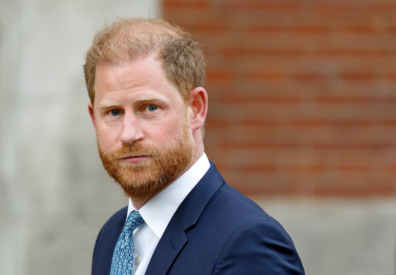 LONDON, UNITED KINGDOM - APRIL 08: (EMBARGOED FOR PUBLICATION IN UK NEWSPAPERS UNTIL 24 HOURS AFTER CREATE DATE AND TIME) Prince Harry, Duke of Sussex departs after attending a Court of Appeal hearing regarding his security at the Royal Courts of Justice on April 8, 2025 in London, England. Prince Harry is appealing a previous High Court ruling based on a decision made by the Royal and VIP Executive Committee (RAVEC) to downgrade the level of security he receives whilst visiting the UK after stepping back from being a full time working member of the royal family. (Photo by Max Mumby/Indigo/Getty Images)