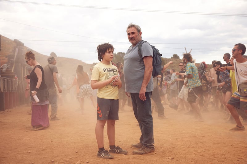Sergi López and Bruno Núñez Arjona in Sirât.