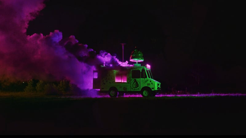 A photo including a van in the film I saw the TV Glow