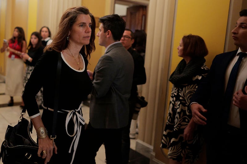 House Oversight and Government Reform Committee member Rep. Nancy Mace (R-SC) heads to a meeting with some of Jeffrey Epstein's accusers at the U.S. Capitol on September 02, 2025 in Washington, DC. Speaker of the House Mike Johnson (R-LA) said he supported the House Oversight and Government Reform Committee's investigation into Epstein but wants to respect the privacy of accusers in the process. (Photo by Chip Somodevilla/Getty Images)