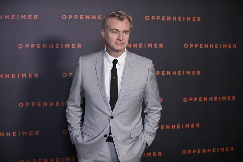 Christopher Nolan at the Paris premiere of "Oppenheimer" on July 11, 2023.