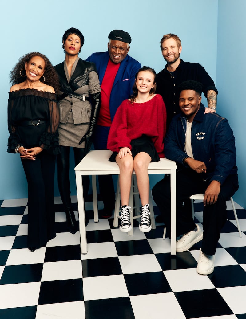 Shomari Kirkwood, Telma Hopkins, Laverne Cox, George Wallace, Norah Murphy, Jay Wilkison, and D.K. Uzoukwu of "Clean Slate" sit for a portrait during the 13th SCAD TVfest at Four Seasons Hotel Atlanta in February.