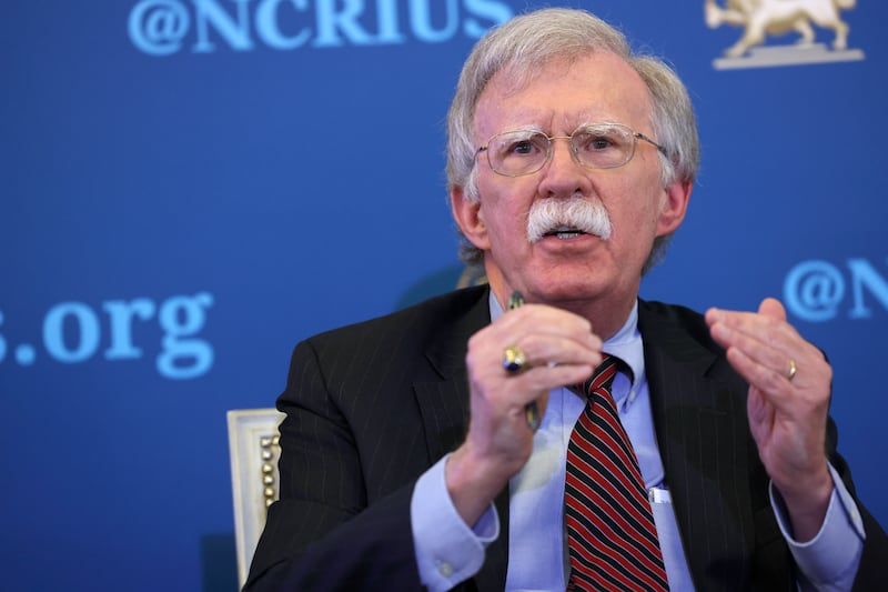 Former National Security Adviser John Bolton speaks at a panel hosted by the National Council of Resistance of Iran – U.S. Representative Office (NCRI-US) at the Willard InterContinental Hotel on August 17, 2022 in Washington, DC. T