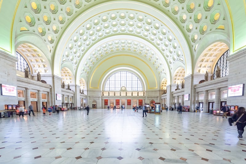 The interior of Union Station in Washington D.C.