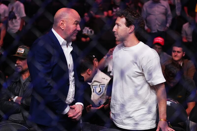 Dana White and Mark Zuckerberg.