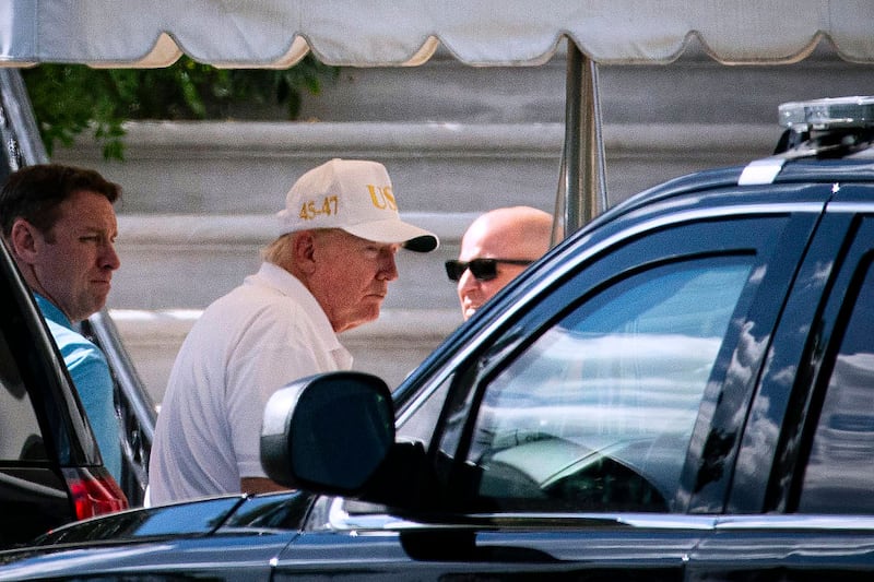U.S. President Donald Trump returns to the White House on September 1, 2025 in Washington, DC. Trump spent the day at Trump National Golf Club in Sterling, Virginia. (Photo by Al Drago/Getty Images)