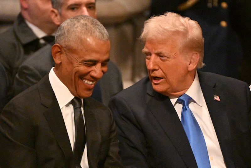 The two were seen chatting at Jimmy Carter's funeral in January.
