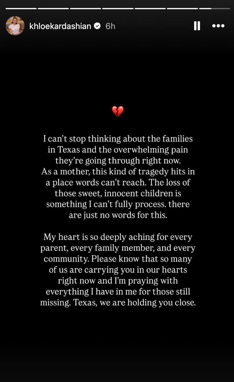Khloe Kardashian Instagram Story