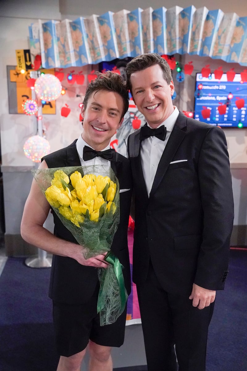 Brian Jordan Alvarez and Sean Hayes in Will & Grace