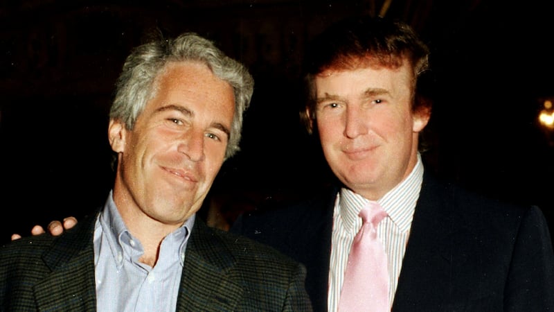 Jeffrey Epstein (left) and Donald Trump