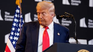 President Donald Trump departs an event at the Kennedy Center on August 13, 2025 in Washington, DC.