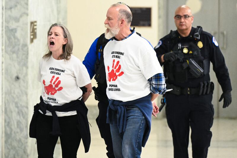 Protesters at U.S. Capitol.