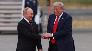 U.S. President Donald Trump welcomes Russian President Vladimir Putin to Joint Base Elmendorf-Richardson on August 15, 2025 in Anchorage, Alaska.