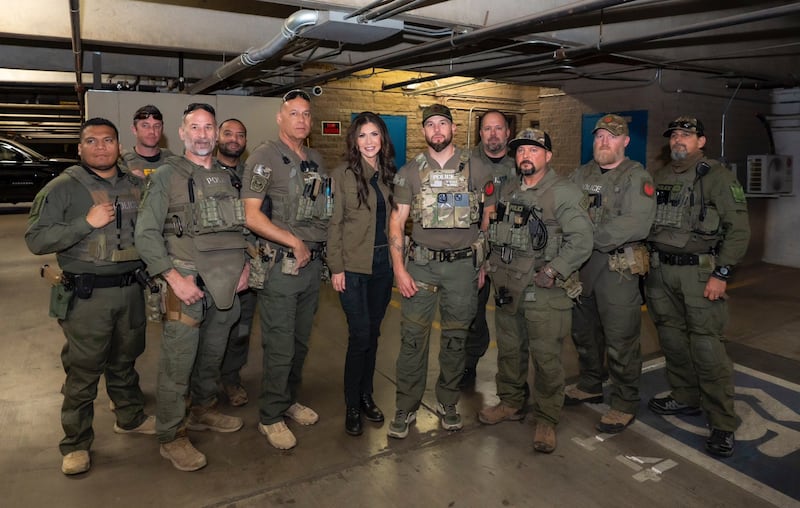 Kristi Noem was wearing full glam Tuesday.