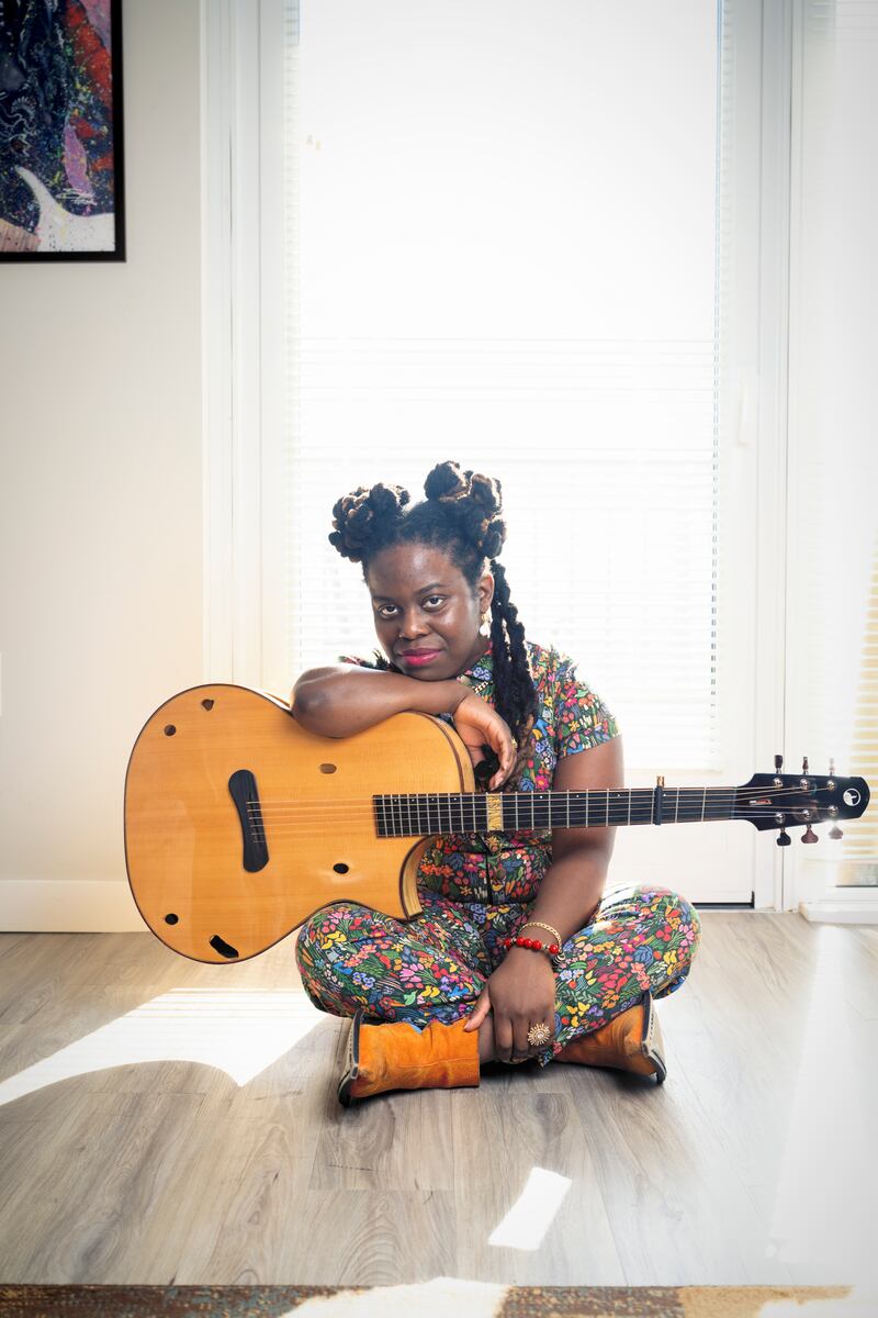 ALEXANDRIA, VA-JANUARY 22:
Muscian Yamin Williams photographed in her home in Alexandria, Virginia on January 22, 2025.
(Photo by Marvin Joseph/The Washington Post via Getty Images)