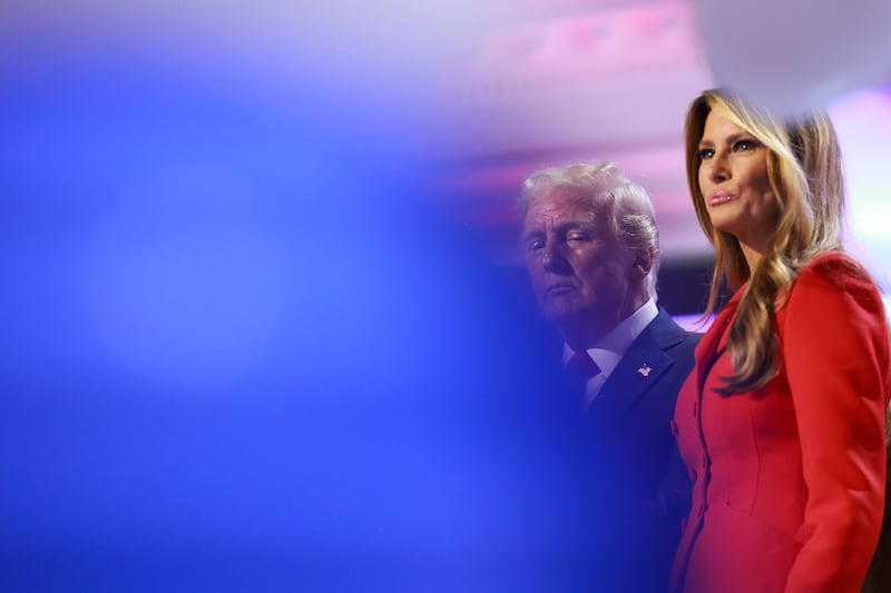 Melania and Donald Trump.