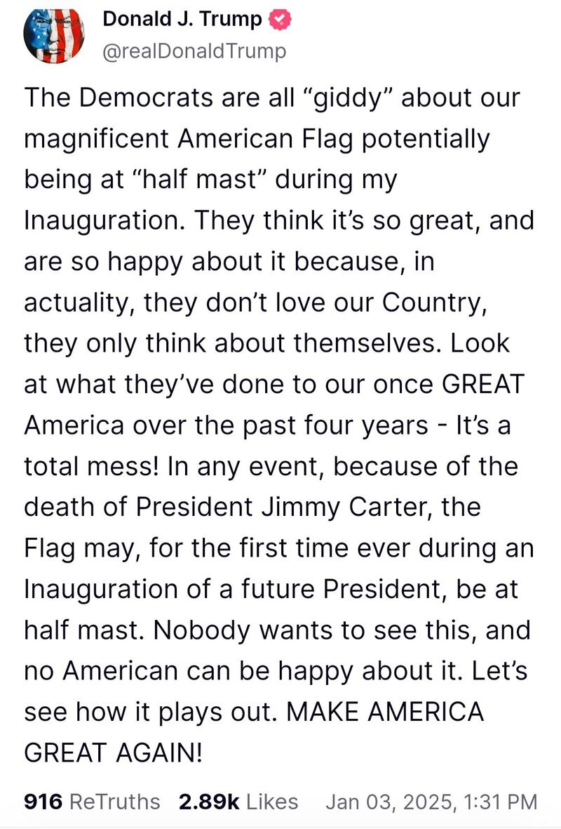 Donald Trump’s post.
