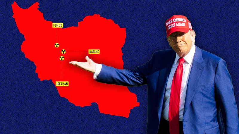 Donald Trump, Iran strike map