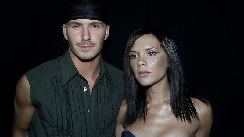 Singer Victoria 'Posh Spice' Adams and her soccer star husband David Beckham at Party in the Park 2000.