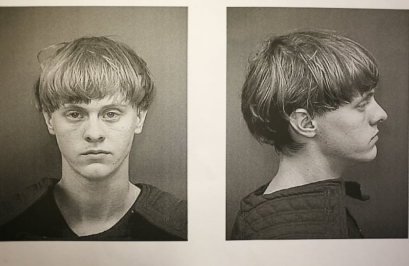 Dylann Storm Roof is seen in his booking photo after he was apprehended as the main suspect in the mass shooting at the Emanuel African Methodist Episcopal Church that killed nine people on June 18, 2015 in Charleston, South Carolina.