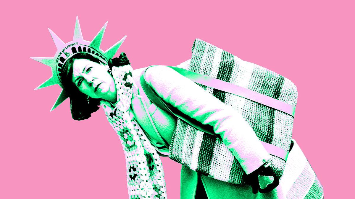 A photo illustration of Carrie Preston
