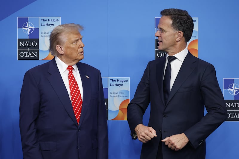 Rutte insisted he wasn’t embarrassed about Trump publicly sharing his private fawning message.