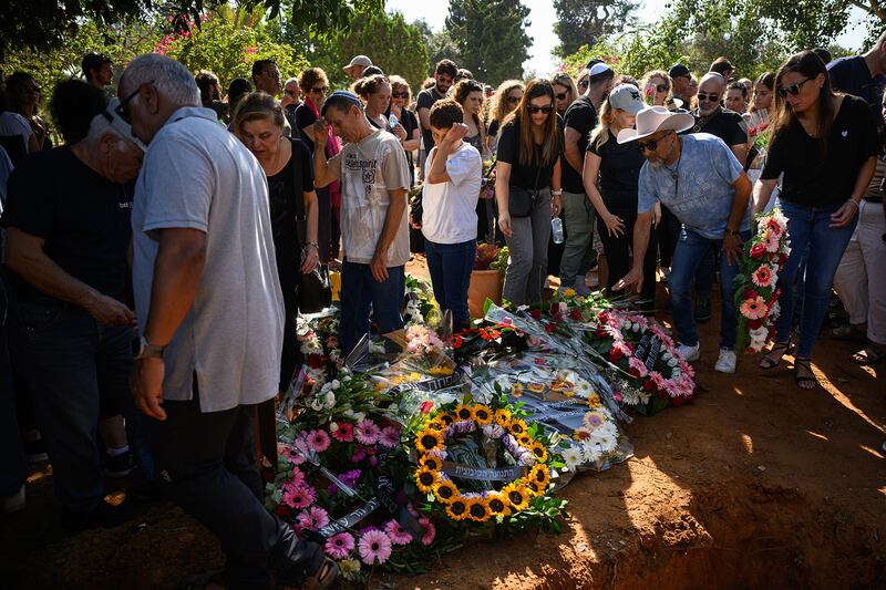 Friends and family attend the funeral of Mira Stahl.