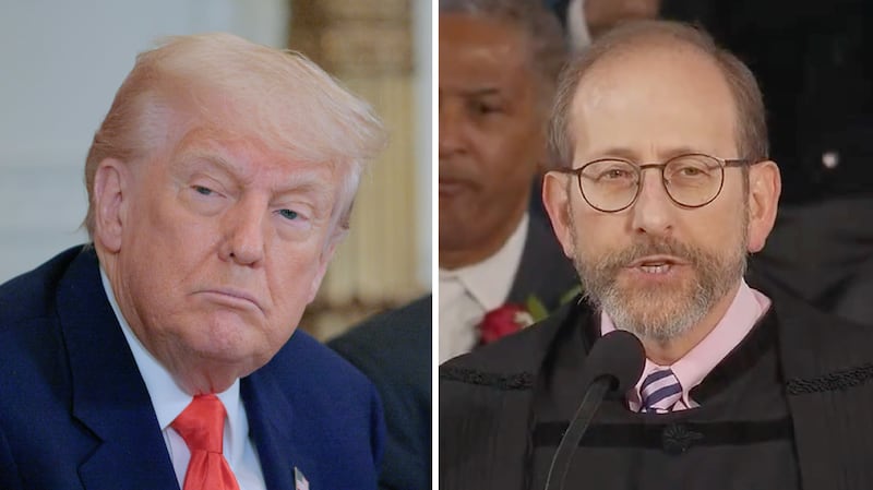 Donald Trump and Alan Garber.