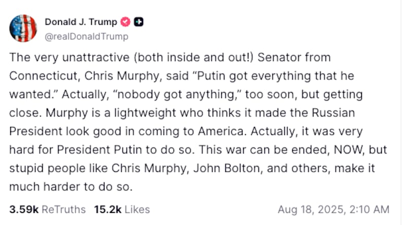 Trump's Truth Social post