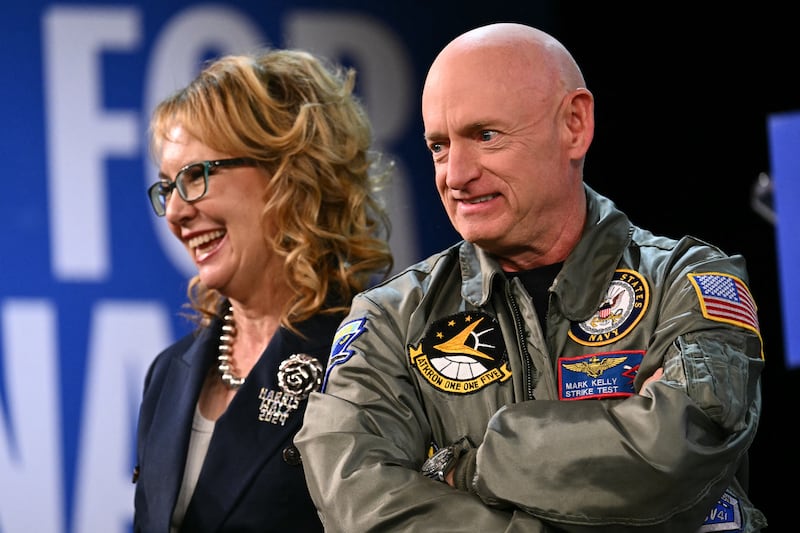 Former Congresswoman Gabby Giffords and her husband, Sen. Mark Kelly.