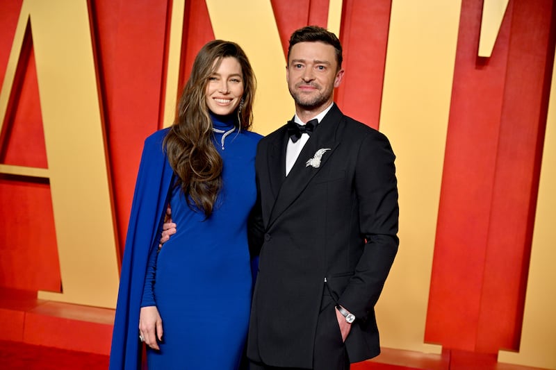 Justin Timberlake and wife Jessica Biel.