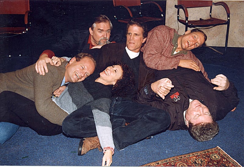 Kelsey Grammer, John Ratzenberger, Ted Danson, Woody Harrelson, George Wendt & Rhea Perlman at the 1998 US Comedy Arts Festival in Aspen.