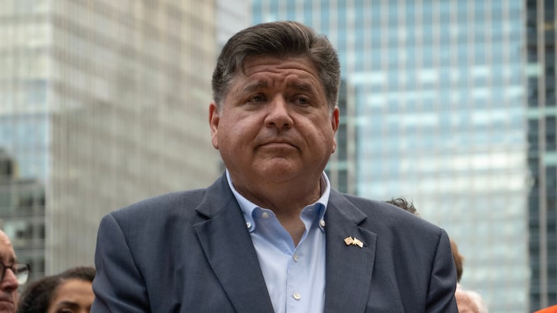 CHICAGO, ILLINOIS - AUGUST 25: Illinois Gov. JB Pritzker holds a news conference with other Illinois politicians and community leaders to address President Donald Trump's plan to send National Guard troops into Chicago on August 25, 2025 in Chicago, Illinois. Besides Chicago, the president on Friday said he planned to target Baltimore and New York as well for his next federal crackdown on crime following days of federal agents working the streets of Washington with DC Metro Police. Trump today appeared to back off from those threats in remarks to reporters. (Photo by Scott Olson/Getty Images)