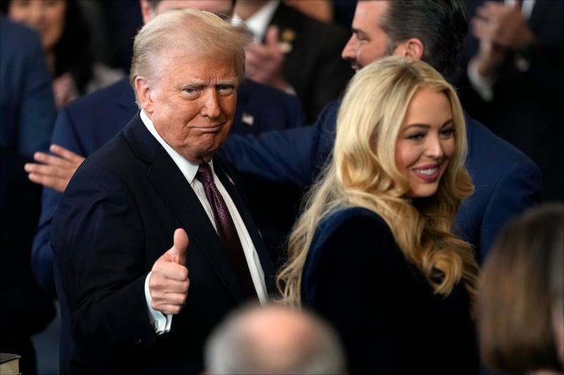 President Donald Trump and Tiffany Trump.