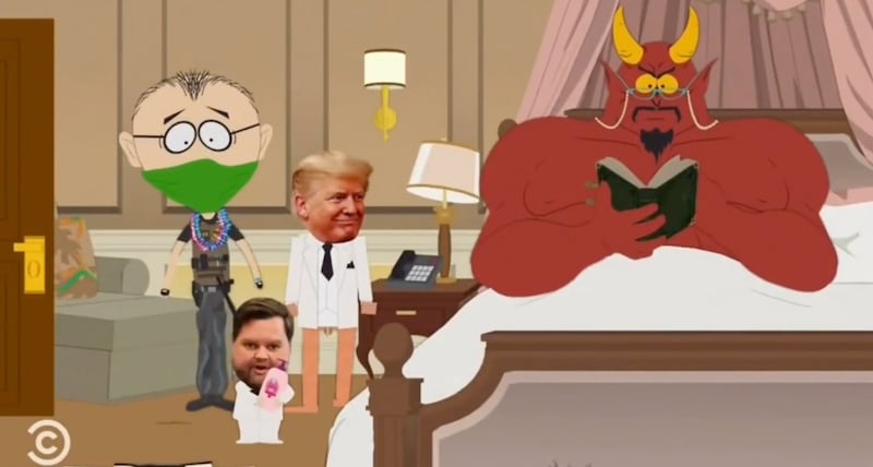 JD Vancer and Donald Trump cartoon