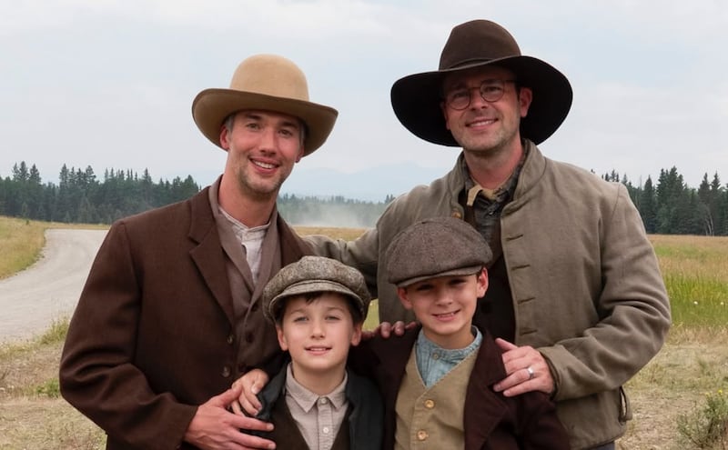 Jason and Joe Hanna-Riggs, from Texas, and their 10-year-old twin sons.