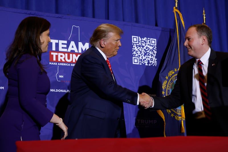 Donald Trump and Lee Zeldin.