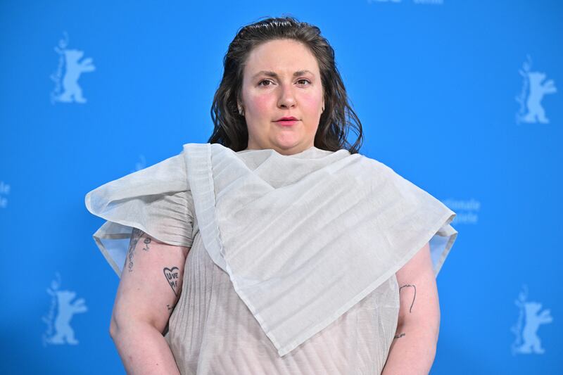 Lena Dunham poses at the "Treasure" photocall during the 74th Berlinale International Film Festival Berlin at Grand Hyatt Hotel on February 17, 2024 in Berlin, Germany.