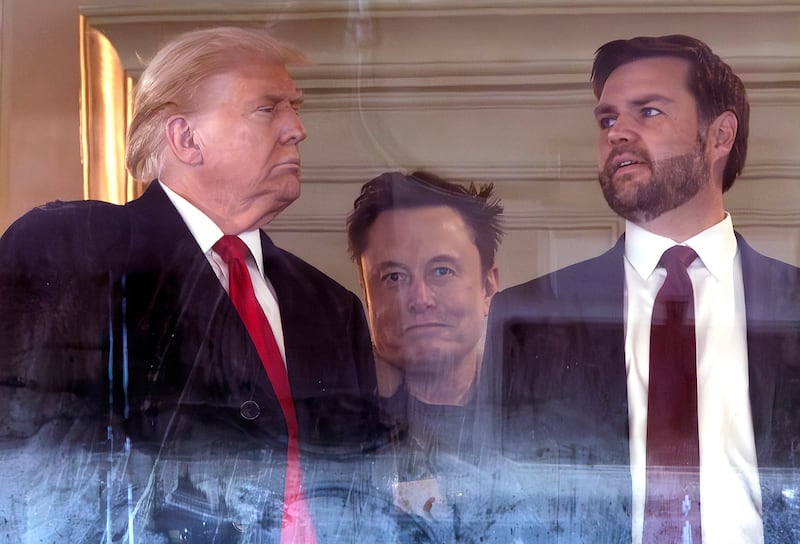 Trump, Tesla CEO Elon Musk and JD Vance