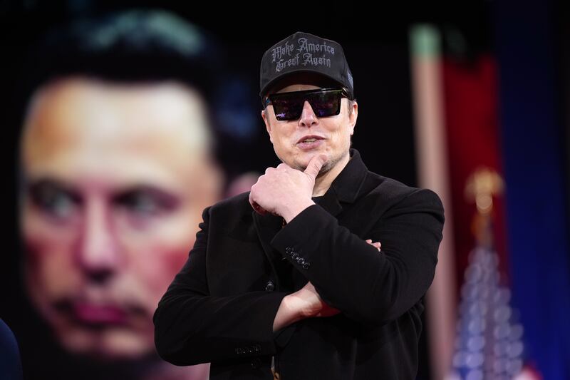 CEO of Tesla and SpaceX Elon Musk speaks at the Conservative Political Action Conference (CPAC) at the Gaylord National Resort Hotel And Convention Center on February 20, 2025 in Oxon Hill, Maryland.