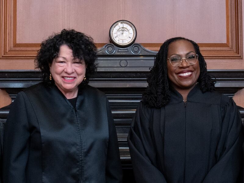 Sonia Sotomayor (L) and Ketanji Brown Jackson (R)