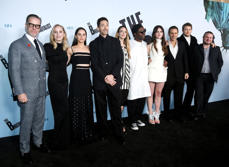Guy Pearce, Mona Fastvold, Felicity Jones, Adrien Brody, Stacy Martin, Isaach de Bankolé, Raffey Cassidy, Alessandro Nivola, Joe Alwyn, Brady Corbet.