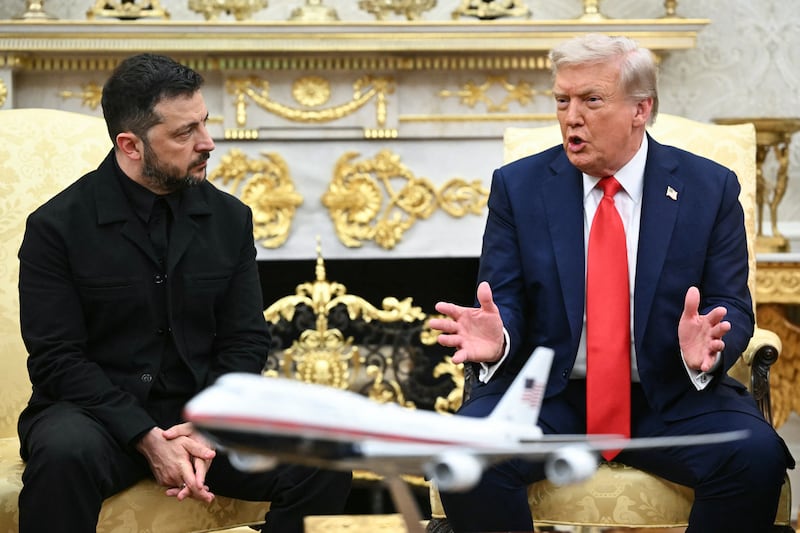 Ukrainian President Volodymyr Zelensky and President Donald Trump participated in a meeting in the Oval Office of the White House in Washington, DC, on August 18, 2025 as world leaders seek a peace deal in Ukraine.