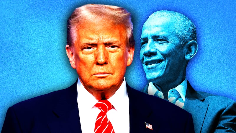 Barack Obama, Donald Trump photo illustration