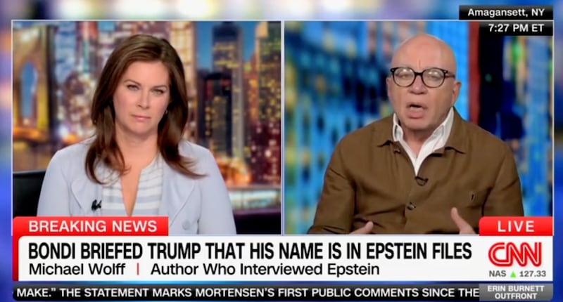 Erin Burnett and Michael Wolff on CNN.