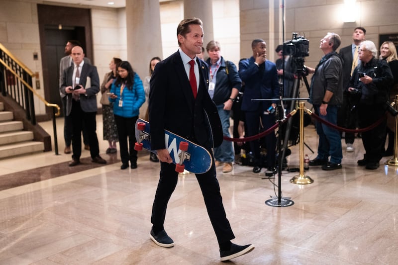 Rep. Rich McCormick, R-Ga., arrives to a meeting with Elon Musk, Vivek Ramaswamy, and House and Senate Republicans in the Capitol Visitor Center about President-elect Donald Trump's "Department of Government Efficiency," on Thursday, December 5, 2024.
